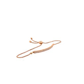14k Rose Gold .40ct G VS2 Round Diamond Bar Bolo Bracelet